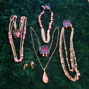 F-35 pink and silver jewelry lot